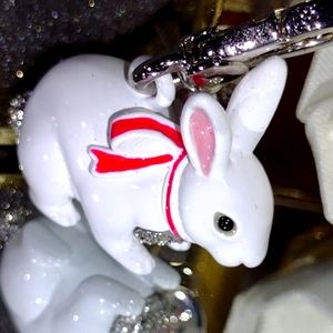 🐇🐰Beloved Bunny🐇🐰 Crystal Necklace Sweet 🧦 Stuffer I'mNever Removed 🎁 NWT
